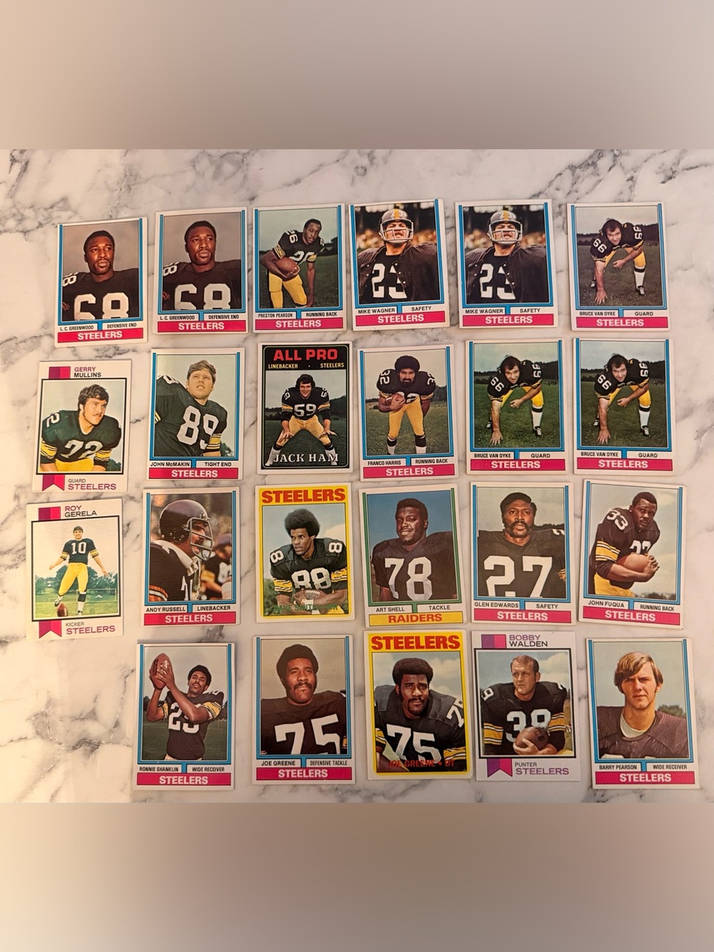 1970’s NFL mean Joe Greene Alan page 300+ cards